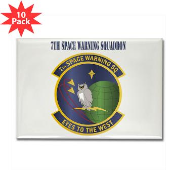 7SWS - M01 - 01 - 7th Space Warning Squadron With Text - Rectangle Magnet (10 pack) - Click Image to Close